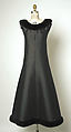 Evening dress, House of Balenciaga (French, founded 1937), silk, fur (mink), French