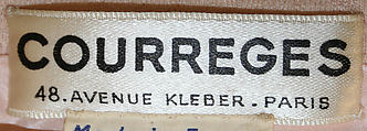 Dress, André Courrèges (French, Pau 1923–2016 Neuilly-sur-Seine), wool, French