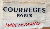 Dress, André Courrèges (French, Pau 1923–2016 Neuilly-sur-Seine), wool, nylon, French