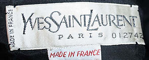 Cocktail dress, Yves Saint Laurent (French, founded 1961), wool, French