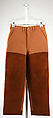 Trousers, H. Harris (American), wool, leather, American