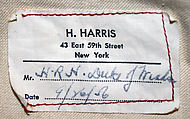 Trousers, H. Harris (American), wool, American