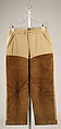 Trousers, M. Eyans, Inc. (American), cotton, leather, American