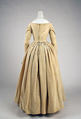 Evening dress, silk, British