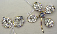 Jewelry set, Nettie Rosenstein, Inc.  American, metal, stone, rhinestones, American