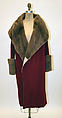 Coat, Edward Molyneux (French (born England), London 1891–1974 Monte Carlo), wool, fur, French