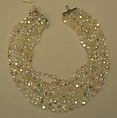 Jewelry set, crystal, American