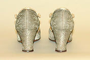 Evening shoes, I. Miller (American, founded 1911), leather, metal thread, American