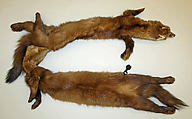 Neckpiece, fur, probably American