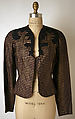 Evening jacket, Schiaparelli (French, founded 1927), silk, metallic thread, French
