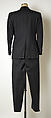Suit, (a, b) Brioni (Italian, founded 1945), (a, b) wool; (c) silk, Italian