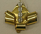 Clip, metal, stones, rhinestones, German