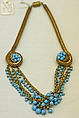 Necklace, Schiaparelli  French, metal, glass, French