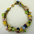 Necklace, Schiaparelli  French, glass, crystal, French