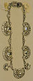 Necklace, House of Jacques Fath  French, metal, stones, French