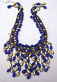 Necklace, House of Balenciaga French, metal, glass, French