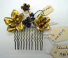 Comb, House of Chanel  French, metal, glass, French