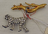 Pin, Schiaparelli French, metal, stones, rhinestones, French