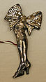 Clip, Schiaparelli French, metal, stones, rhinestones, French