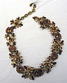 Necklace, House of Jacques Fath  French, stones, metal, French