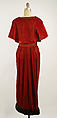 Dinner dress, Babani (French, 1892–1940), silk, fur, metallic thread, French