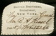 Livery, Brooks Brothers (American, founded 1818), wool, cotton, American