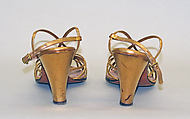 Evening sandals, leather, American