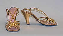 Evening sandals, leather, American