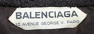 Dress, House of Balenciaga (French, founded 1937), wool, French