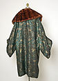 Evening coat, Driscoll (American, founded ca. 1864), silk, metallic thread, fur, American
