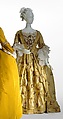 Dress, silk; wool, British