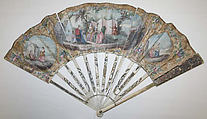 Fan, ivory, probably French