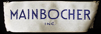Evening ensemble, Mainbocher (French and American, founded 1930), silk, American