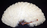 Fan, plastic, feathers, American