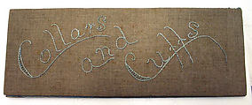 Accessory set, linen, silk, cotton, American