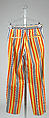 Trousers, Bill Blass (American, Fort Wayne, Indiana 1922–2002 New Preston, Connecticut), cotton, American