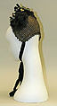 Bonnet, horsehair, silk, cotton, American