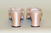 Mules, silk, probably French