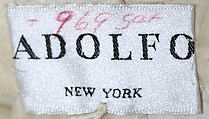 Evening dress, Adolfo (American, born Cuba, Cárdenas 1923–2021 New York), (a, b) silk; (c) cotton, nylon, American