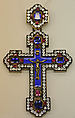 Pendant, metal, stones, Russian