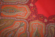 Shawl, wool, probably British