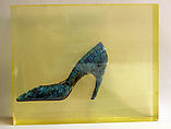 Evening shoes, House of Dior French, leather, feathers, French