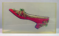 Evening shoes, House of Dior French, silk, leather, glass, metallic threads, French