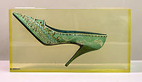 Evening shoes, House of Dior French, silk, leather, glass, French
