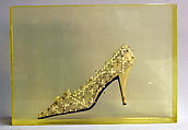Wedding shoes, House of Dior French, metal, leather, glass, French