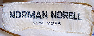 Evening ensemble, (a–c) Norman Norell (American, Noblesville, Indiana 1900–1972 New York), Cotton, linen, silk, American