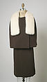 Ensemble, House of Balenciaga (French, founded 1937), wool, fur, French
