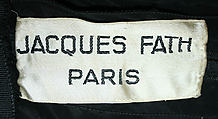 Evening dress, Jacques Fath (French, 1912–1954), cotton, synthetic fiber, French