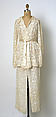 Evening pantsuit, Halston  American, silk, synthetic fiber, cellophane, American