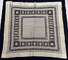 Scarf, silk, American or European